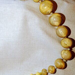 New yellow and brown /green long necklace